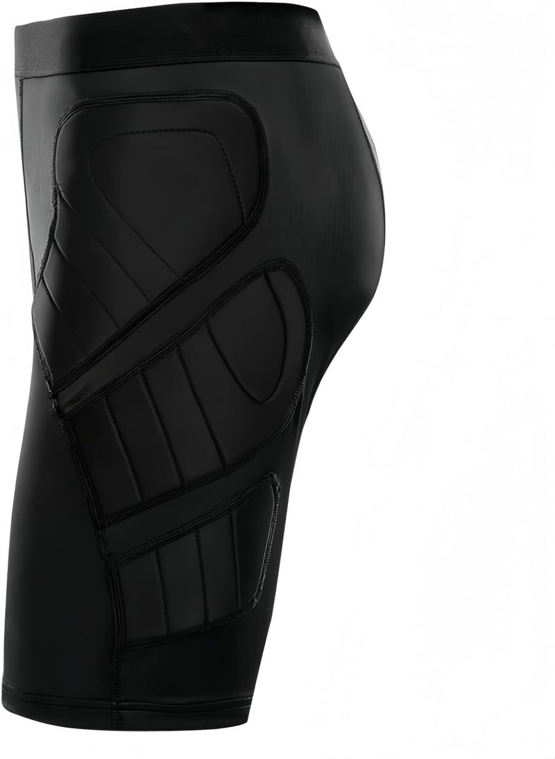 Topeter Goalkeeper Armor Compression Shorts, Impact Sliders Padded Soccer Sliding Undershorts - Image 1